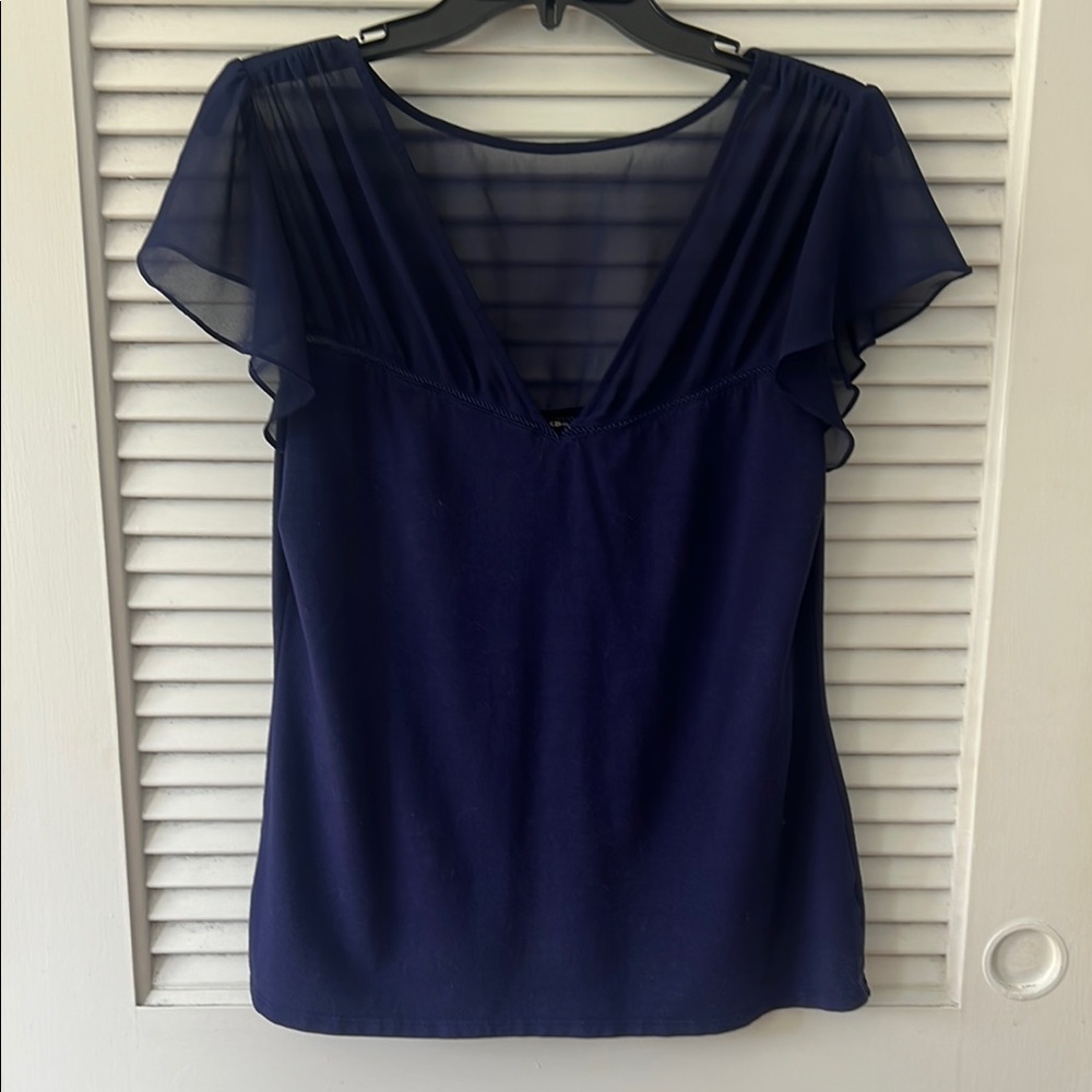 Elegant Navy Blue Women's Top